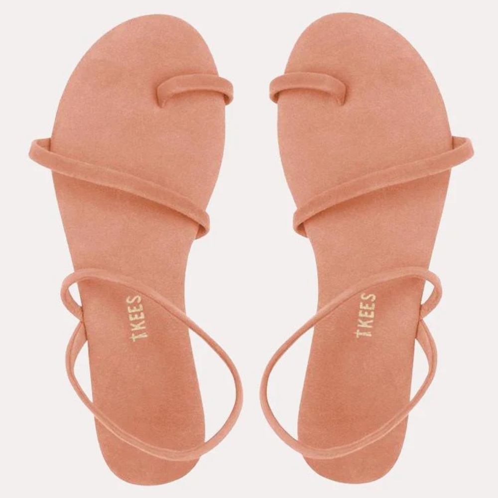TKEES  Mia Pink Suede Sandals 7